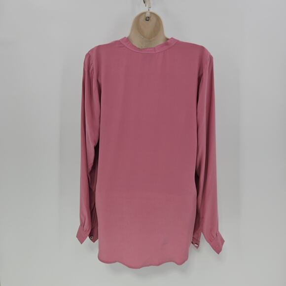 J‎ Jill 100% Silk Top Womens SZ M Petal Pink Boho Beachy Coastal Quiet Luxury - Picture 4 of 6
